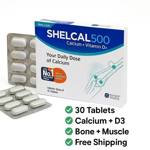 Shelcal 500 calcium vitamin - 500, +